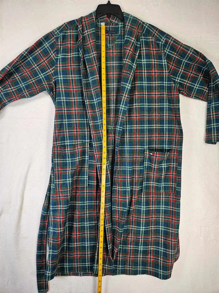 Tommy Hilfiger Bata Hombre Talla S/M Cinturón Manga Larga Bolsillos Cuadros Foto 4 de 4