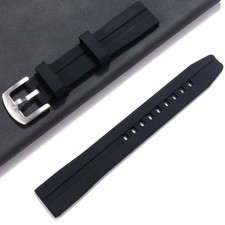 XL Silikon Uhrenarmband 18 20 22 24mm Rubber Extra Long Armband 14+9cm Länge