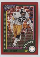 2022 Panini Classics Legends Timeless Tributes Red 60/75 Jack Lambert HOF 4at