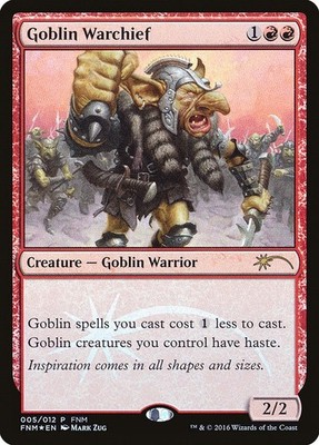 Goblin Warchief (2016) FNM Promos Magic The Gathering MTG Card