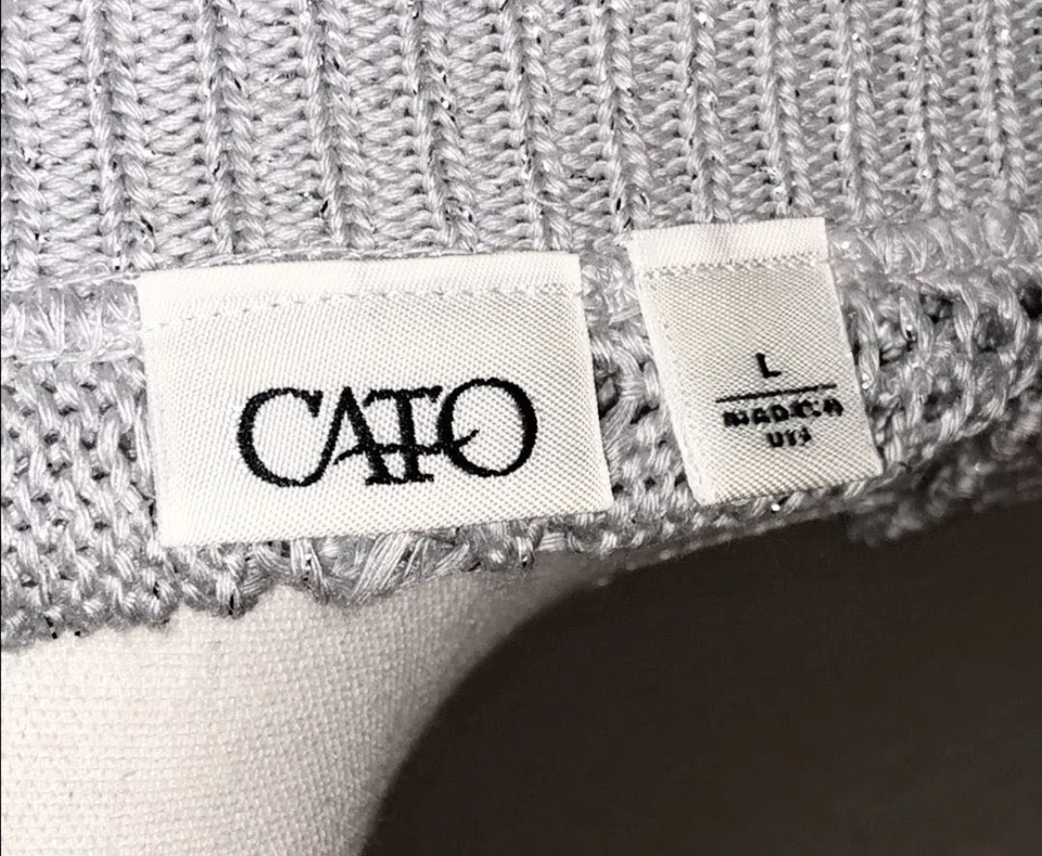 Suéter/encogimiento de hombros tejido plateado/gris manga corta CATO - NUEVO SIN ETIQUETAS Foto 4 de 4