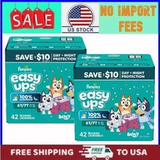 2 Pack Pampers Easy Ups Bluey Potty Training Pants Size 6T-7T 42 ct