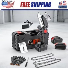 6 Electric Mini Chainsaw Cordless Saw Handhel...