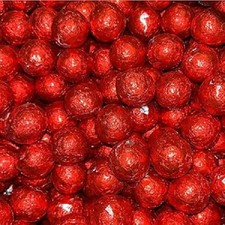 Milk Chocolate RED BALLS Foiled Wrapped Retro Weddings Christmas Party Decor Bag