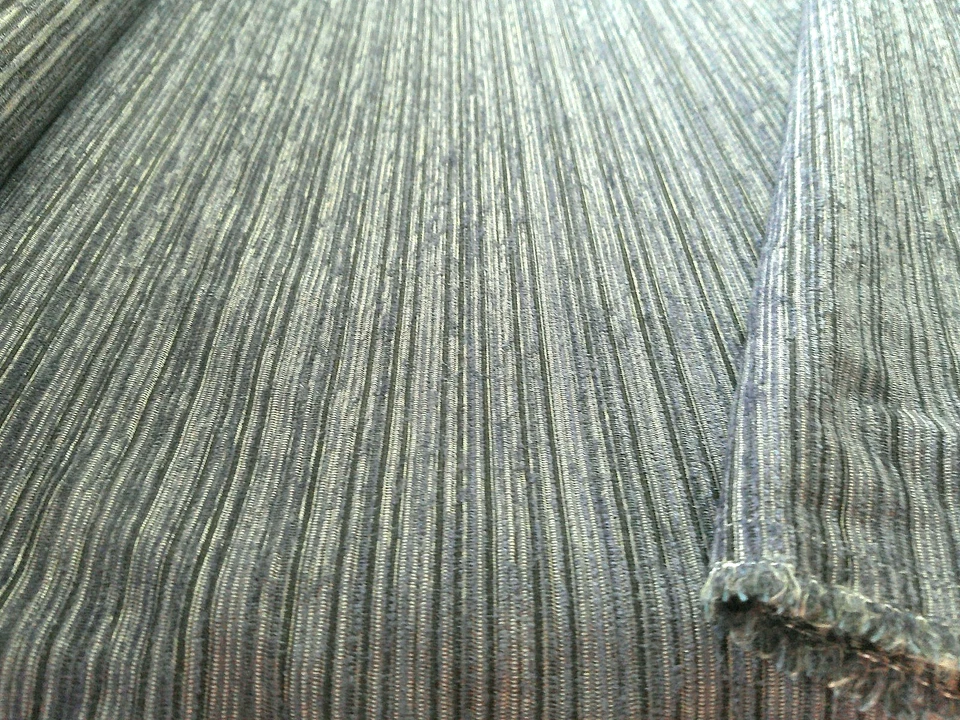 Tela de rendimiento a rayas de terciopelo elevado azul/negro/blanco elegante elegancia por comprar Foto 2 de 4