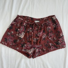 American Eagle Outfitters Women's Floral Tassel Tie Boho Shorts Size XS