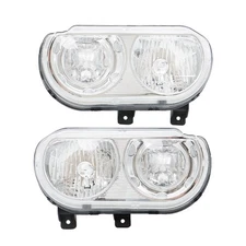 Halogen Headlights Headlamps Assy Right&Left Side For 2008-2014 Dodge Challenger