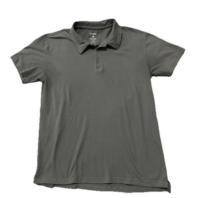 True Classic Polo Shirt Adult M Gray Comfort Short Sleeve Rugby Casual Mens