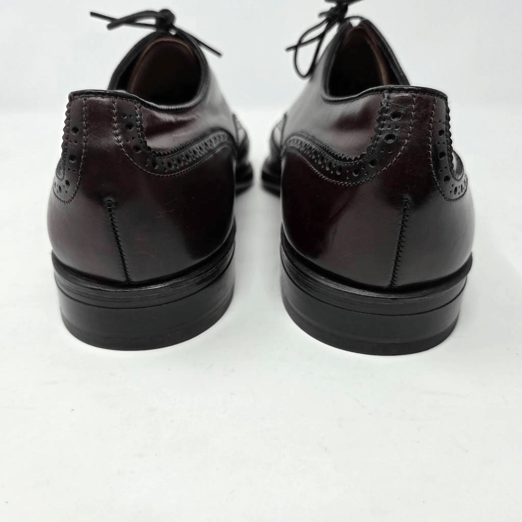 FOOTJOY SHELL CORDOVAN WINGTIP BROGUE MEDALLION TOE MENS SIZE 10 D VINTAGE FOOTJOY SHELL CORDOVAN WINGTIP BROGUE MEDALLION TOE MENS  main image 2