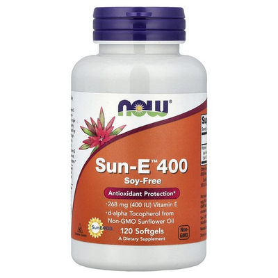 #ad Now Foods Sun E 400 120 Softgels GMP Quality Assured Soy Free $30.61