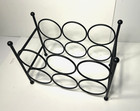 Black Wrought Iron Metal Wine 6 bottle holder Rack Freestanding Countertop Wire