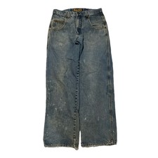Vintage Y2K Paco Jean Pant Loose Fit Baggy Blue Denim 33x32 Skater Hip Hop