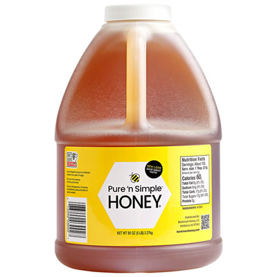 100% Natural Honey, 80 oz (5 lb) Jug with Handle by Pure n Simple