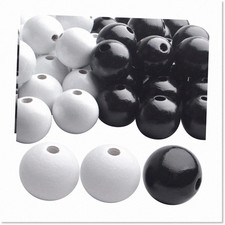 50pcs 25mm Natural Round Wood Beads for Jewelry Making