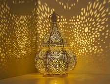 LED Windlicht Orientalisch Dekoration Schattenspiel für gemütliche Atmosphäre
