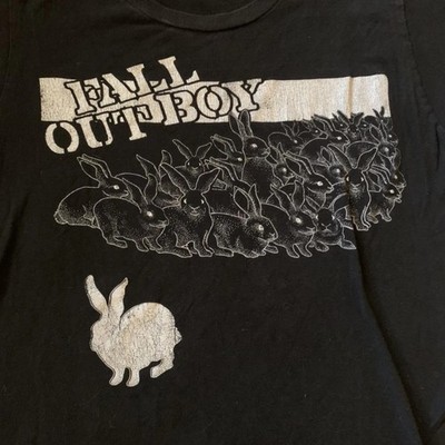 Vintage Fall out boy Rabbits Band Basic Black Short Sleeve Unisex T shirt