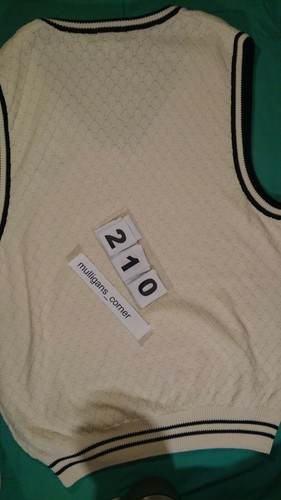 Slazenger SWEATER VEST SIZE LARGE White with black trim New with Tags - Picture 5 of 12