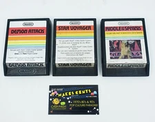 Lot Of 3  - Atari 2600 Imagic Games Lot - Demon Attack, Star Voyager, Sphinx