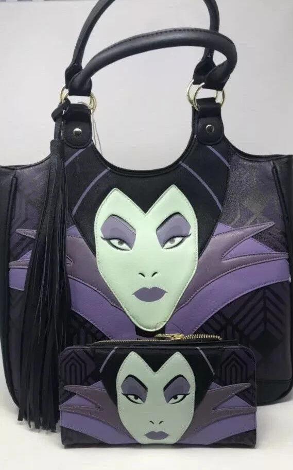 Loungefly Disney Maleficent Satchel Purse W/ Matching Wallet New W