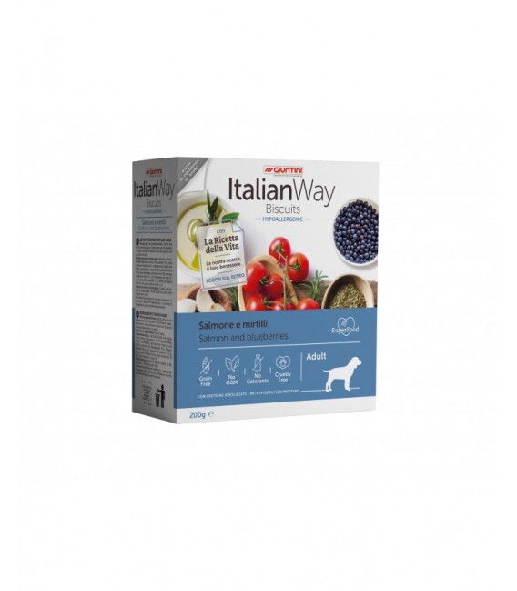 Italian way dog Biscotti Hypoallergenic salmone e mirtilli gr.200.