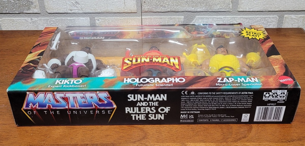 MOTU Origins SUN-MAN Rulers Of The Sun 3 Pack KIKTO ZAP-MAN