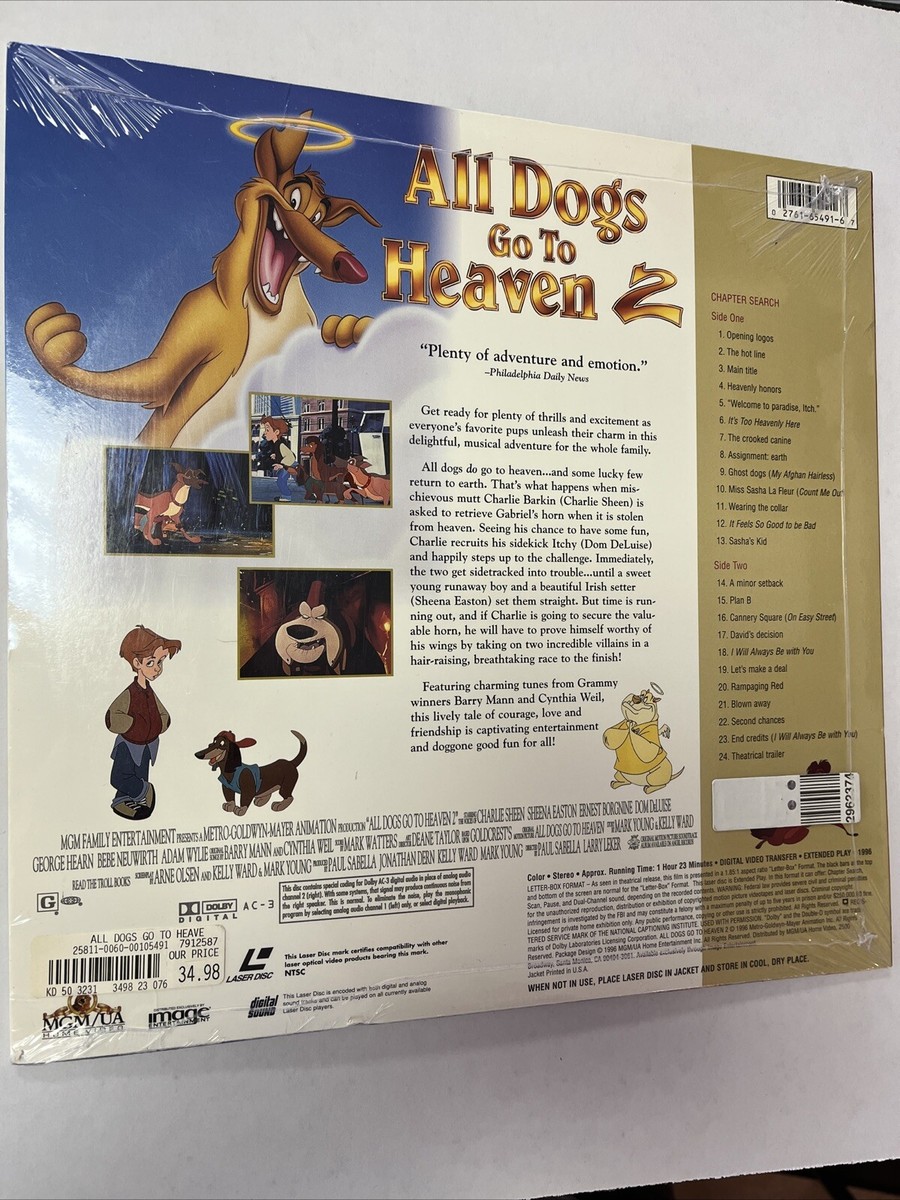 Sealed All Dogs Go to Heaven 2 (Laserdisc, 1996) Letter Box