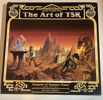 THE ART OF TSR 1000 Piece puzzle DRAGONS OF SUMMER FLAME LARRY ELMORE Complete