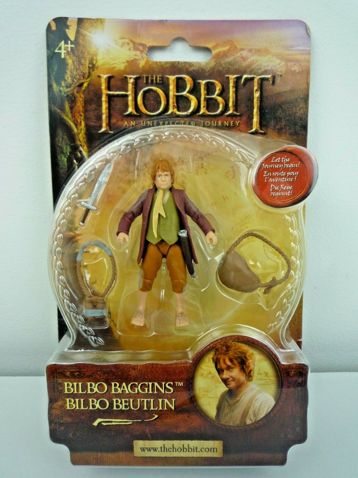THE HOBBIT AN UNEXPECTED JOURNEY BILBO BAGGINS ACTION FIGURE / SEALED