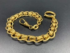 Art Deco German AMERICANER DOUBLE Rolled Gold Pocket Watch Chain Fancy Link 1920