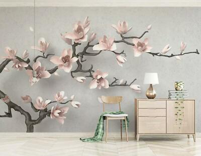 3D Flower Branch ZHUA5423 Wallpaper Wall Murals Removable Self-adhesive Amy