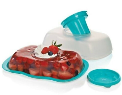 Tupperware Jello Mold 6-cups Ice or Desserts Rectangular Brand Aqua Blue New