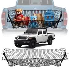 For Jeep Gladiator 4D Car Rear Truck Cargo Net Envelope Heavy-Duty Storage Mesh