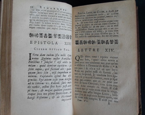 1714 Cicero, Letters, Lettres de Ciceron a Atticus, Text in French & Latin - Foto 6 di 9