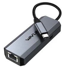 2.5Gbps/5Gbps USB-C to RJ45 Gigabit Ethernet Adapter for Windows Mac OS iPad OS