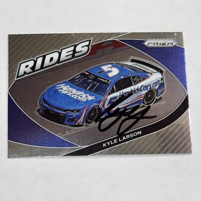 Kyle Larson autographed NASCAR CHAMPION card PANINI PRIZM #68 HMS CHEVY #5 RIDES