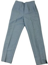 Carlisle Womens Vintage Side Zip Ankle Pants Blue Polka Dot Size 6 High Rise