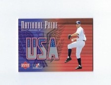 2003 UD NATIONAL PRIDE GAME PANTS GRANT JOHNSON #NP-GJ UPPER DECK USA BASEBALL
