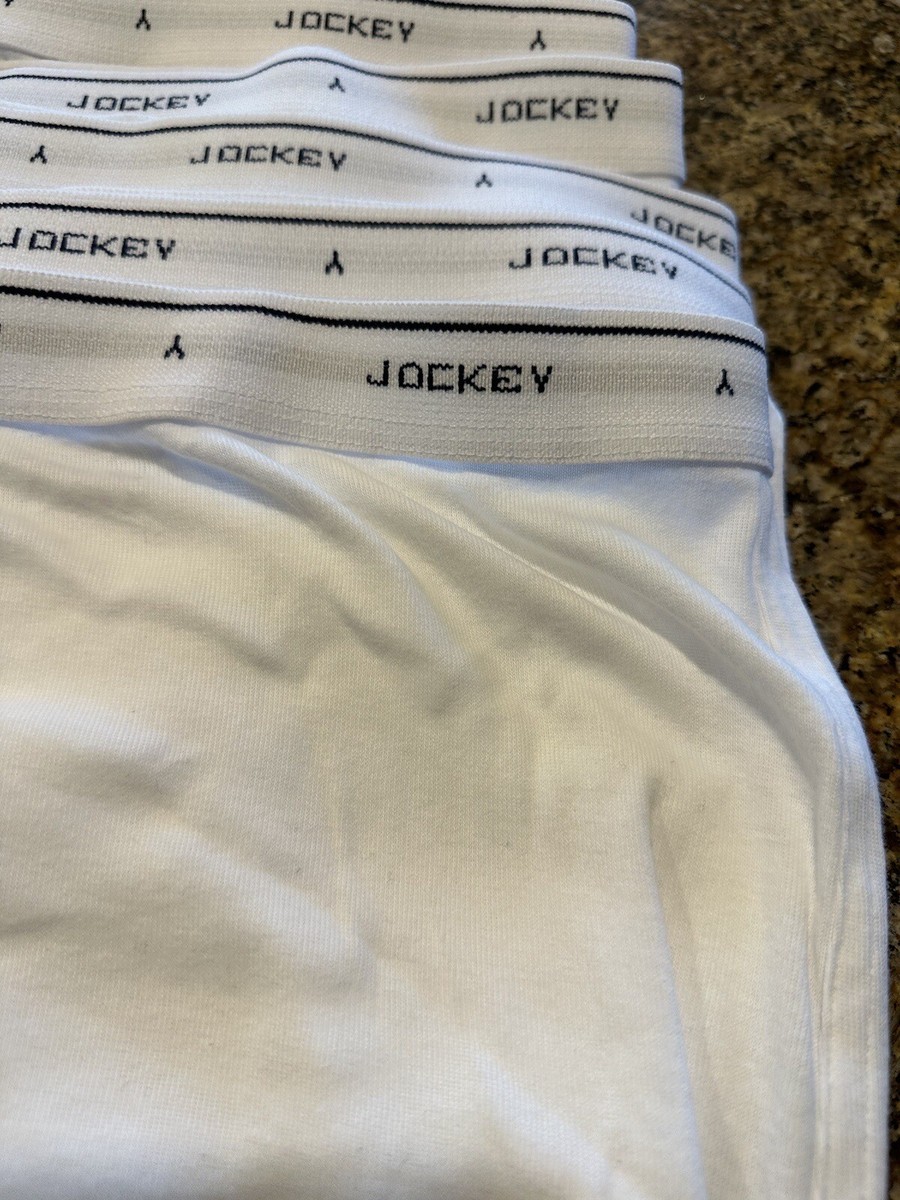 9 Vintage Jockey Classic Briefs Men Sz 48 Y Front Fly White Cotton