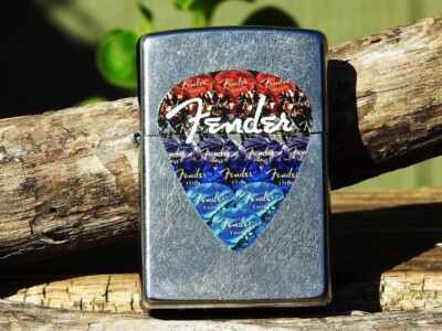 Zippo Lighter - Fender Guitar Pick - Stratocaster - Telecaster