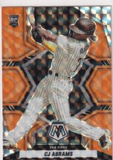 2022 MOSAIC PRIZMS ORANGE RC CJ ABRAMS WASHINGTON NATIONALS PRIZM ROOKIE GE-1610