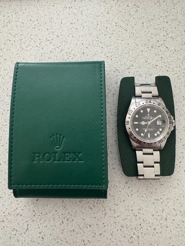 Vintage 1993 Rolex Explorer II 40MM 16570 GMT Black Oyster Stainless Men’s Watch