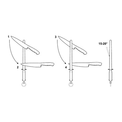 Acciaino Diamant F. DICK - Affilacoltelli Professionale Con Rivestimento Diamantato, Lama 25 Cm
