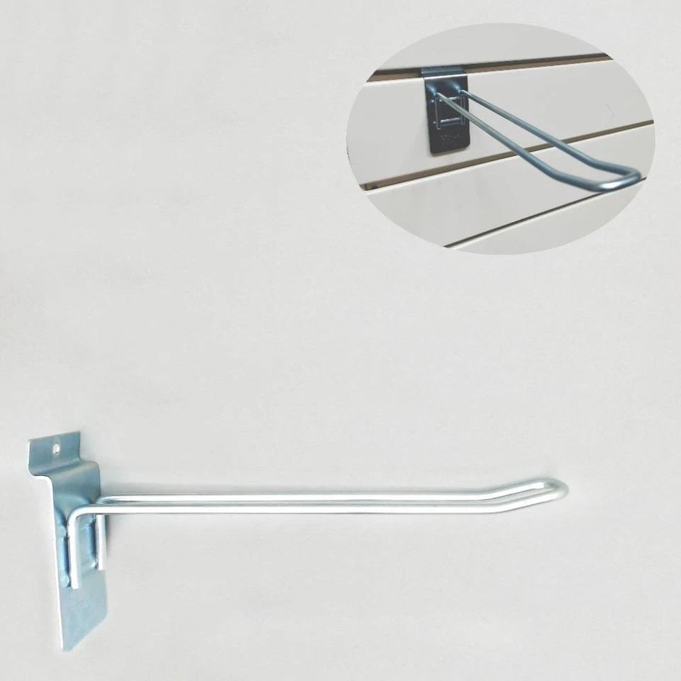 HLD02= 10 SB Haken L20 Doppelhaken von Tegometall für Lamellenwand Tego Slatwall