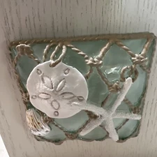 Tissue Box Cover Decorative Resin Cover Beach Inspired Bath Avanti Cottage Core