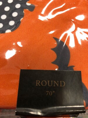 Nappe Halloween Cynthia Rowley - Ronde Et Oblongue - Citrouilles Et Sorcières