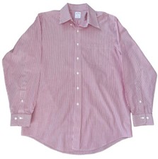 Brooks Brothers Regent Non-Iron Red Striped Point Collar Shirt Men 16 -4/5