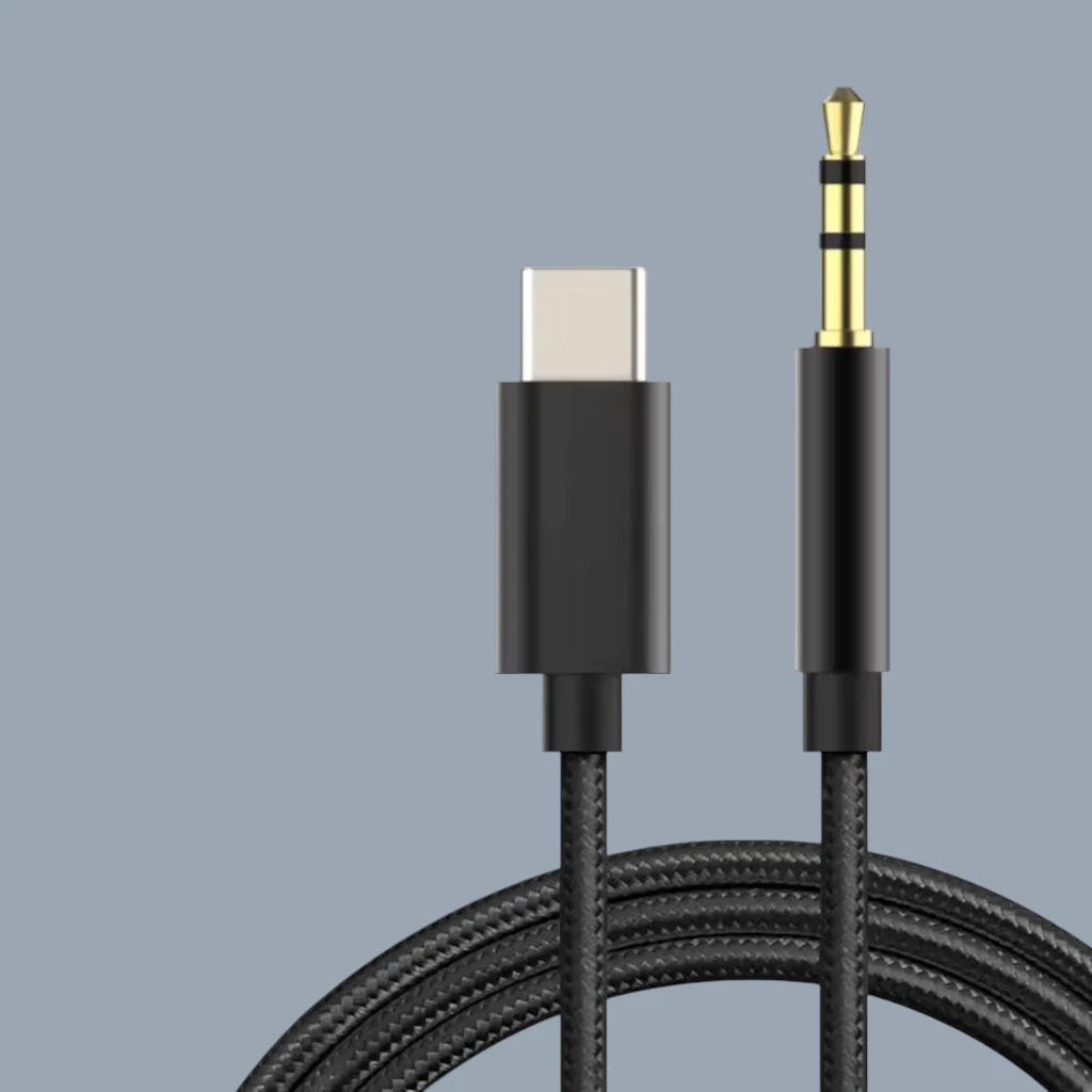 Aux Cable USB Type C To 3.5mm For Samsung IPhone Car Stereo Audio Adapter Jack_voghion.com