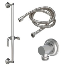 California Faucets 9127-30K-PC Slide Bar Knurled Handshower Kit POLISHED CHROME