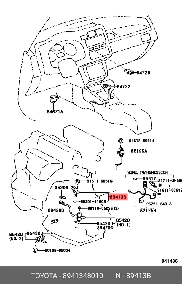TOYOTA Genuine Vehicle Speed Sensor 89413-48010 HIGHLANDER RAV4 ALPHARD CAMRY - Изображение 2 из 4