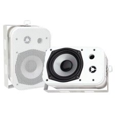 Pair New Pyle PDWR40W 5.25" Indoor/Outdoor Waterproof Speakers White